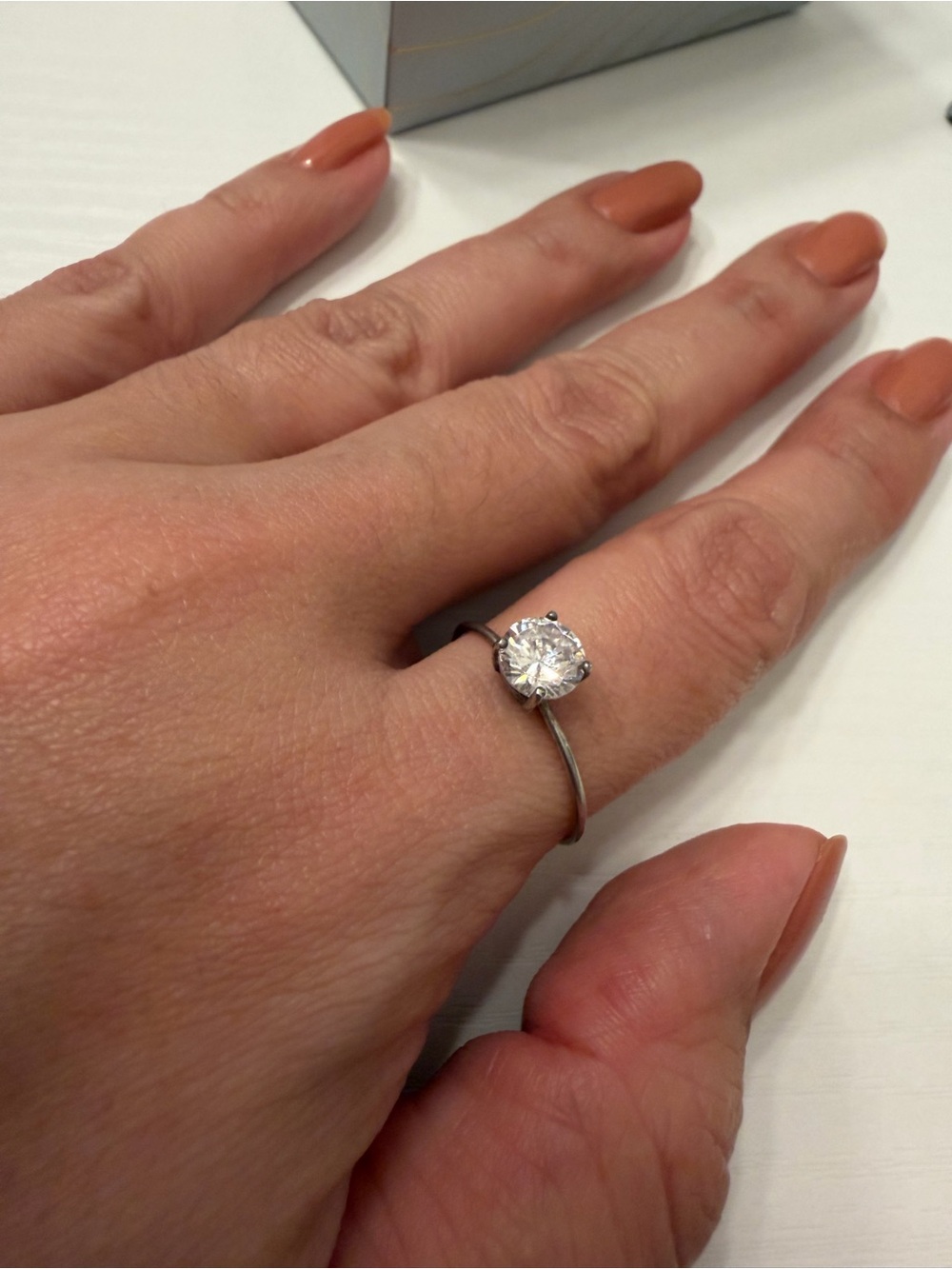 925 Sterling Silver Solitaire Ring | US Size 10 | New